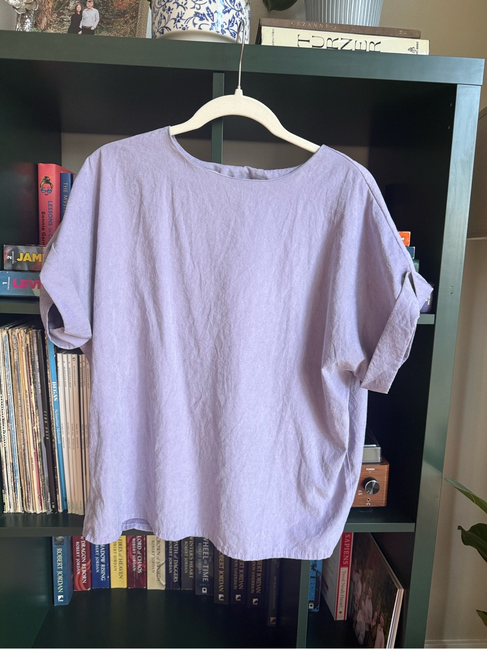 Vintage Lavender Short Sleeve Blouse